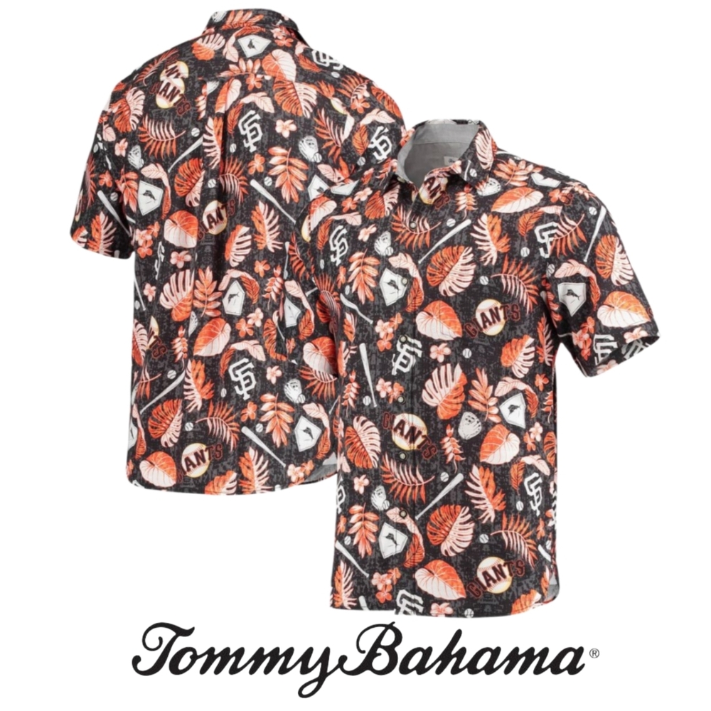 TOMMY BAHAMA San Francisco SF Giants Short Sleeve Top 3XL MLB Hawaiian